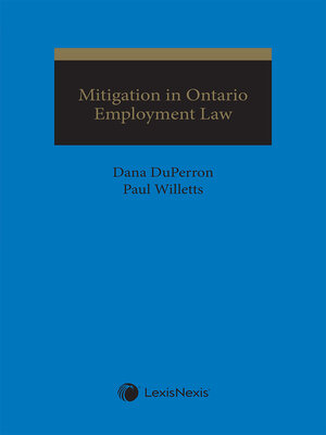 cover image of Mitigation in Ontario Employment Law